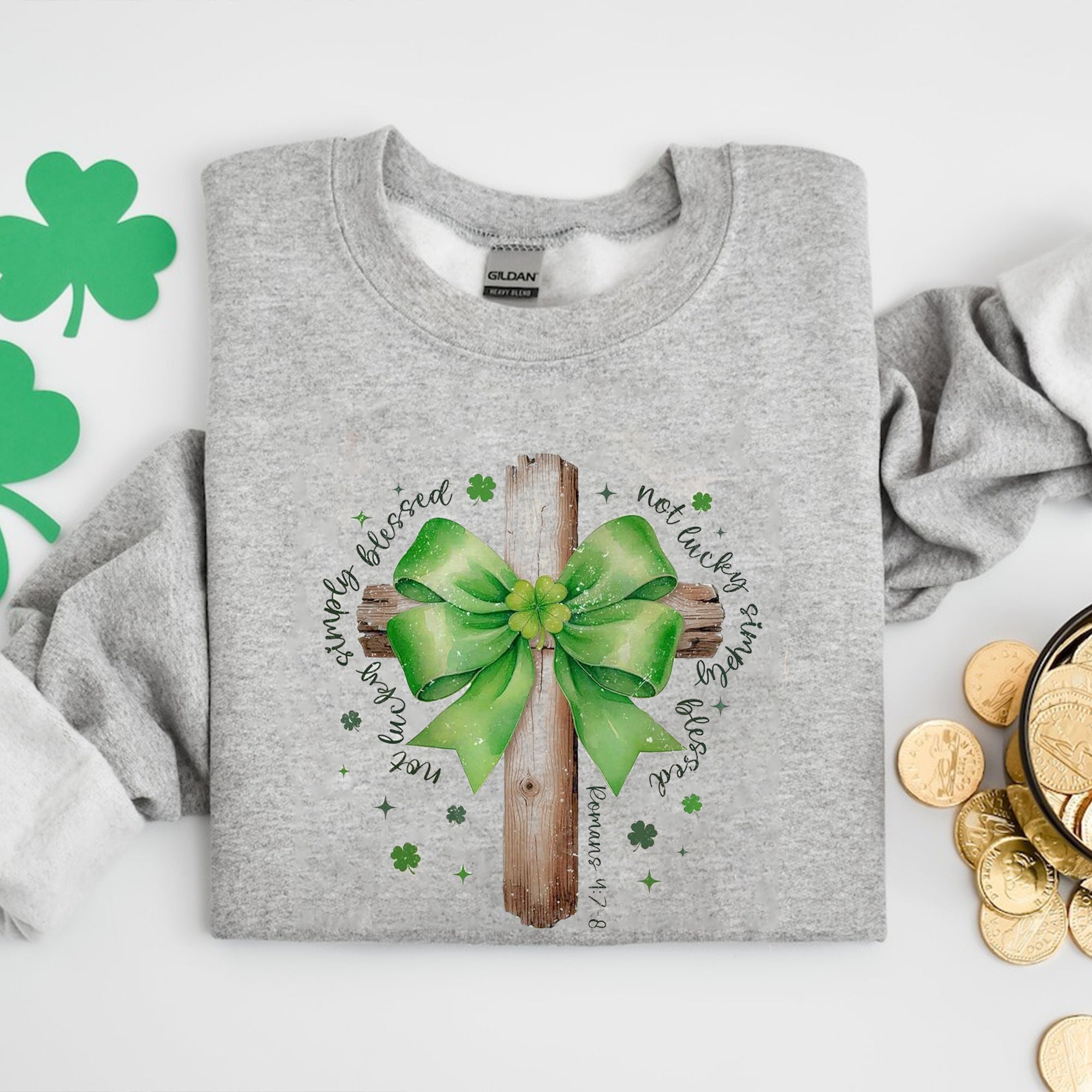 God Christian Shirt, St. Patrick's Coquette Bow Shirt, St Patricks Gift for Christian. ILAF36